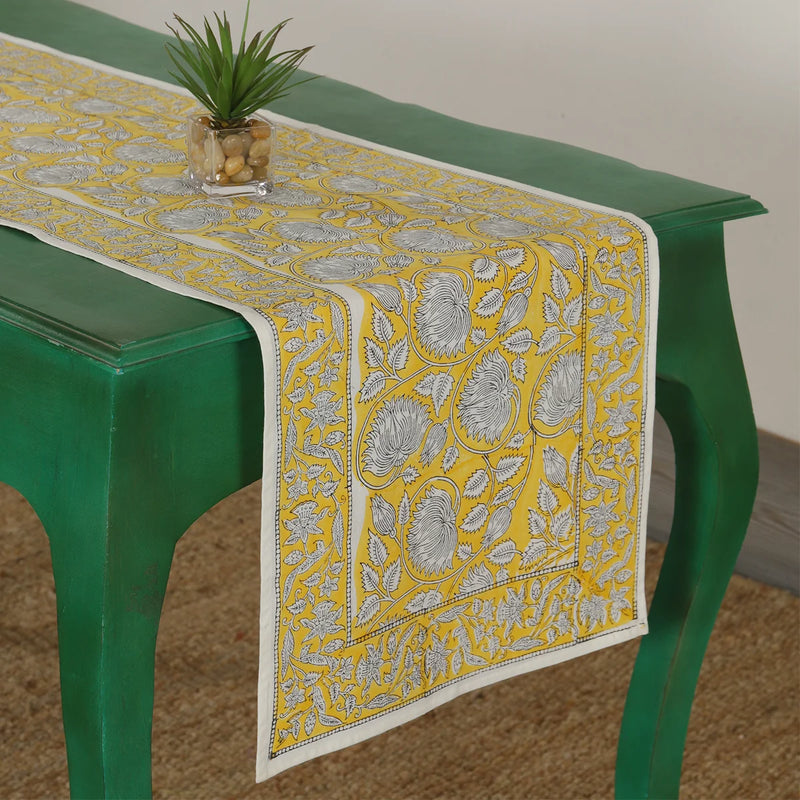 Kitchen Dining Table Cloth Yellow Floral Home Decor