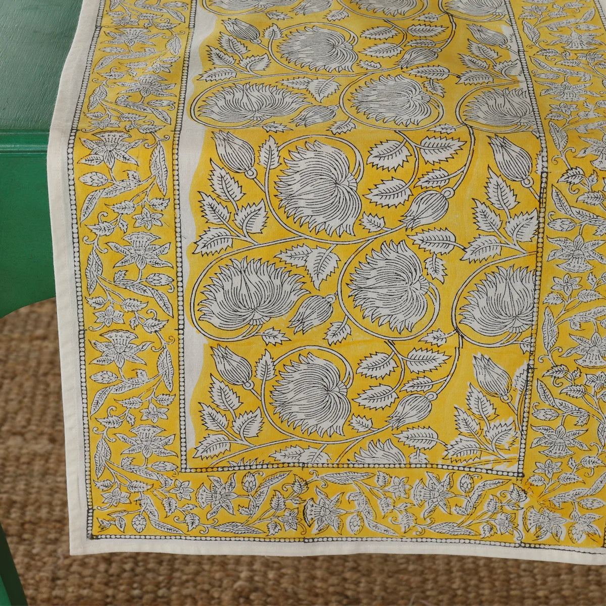 Kitchen Dining Table Cloth Yellow Floral Home Decor