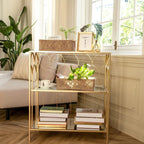 Jute Macrame Table Baskets Set of 2 With Wooden Handles