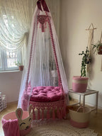 Macrame swing bed lifestyle