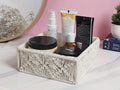 Ivory macrame gift hamper basket