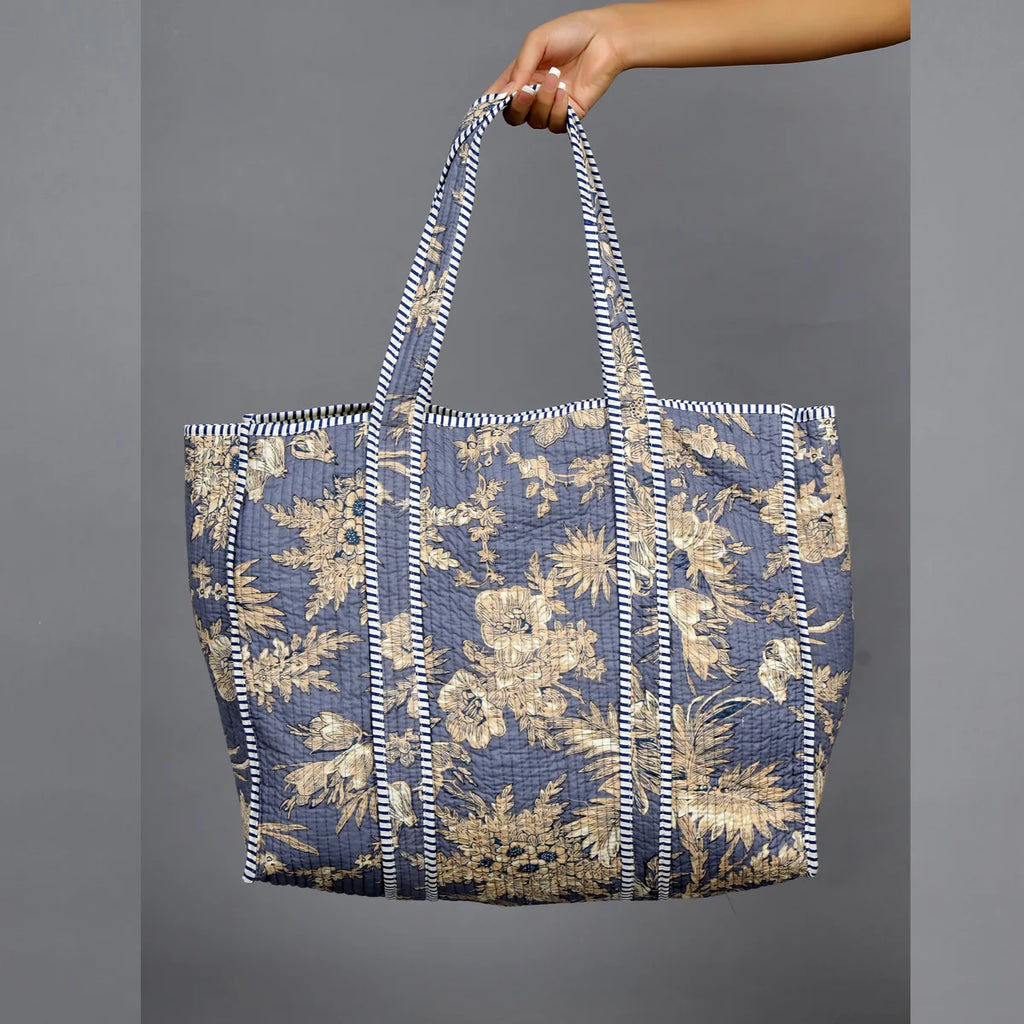 Men & Women Blue Beige Grocery Bags