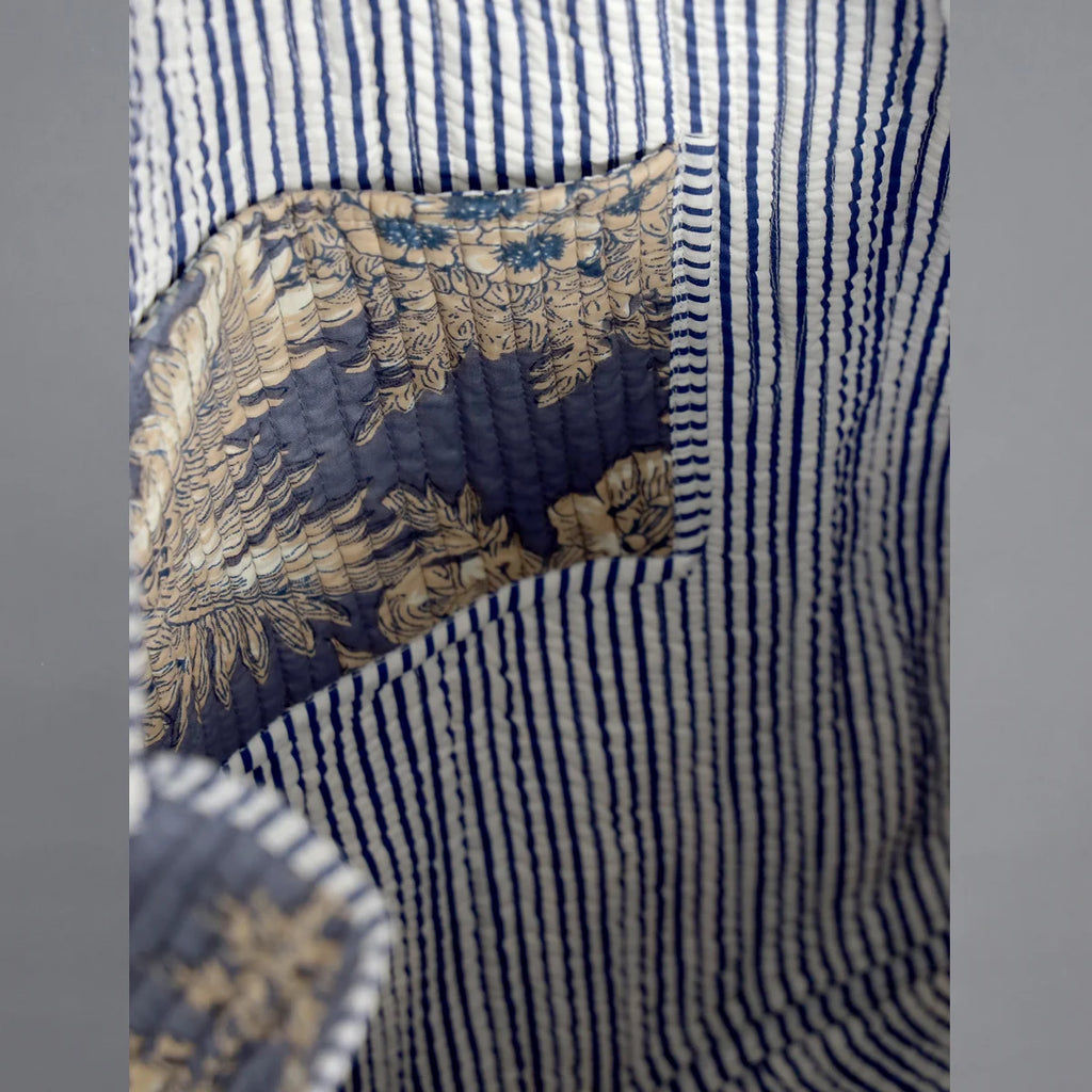 Men & Women Blue Beige Grocery Bags