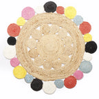 Multi Color Braided Jute Rug