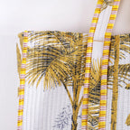 Palm Tree Print Women Yellow Tote Bag