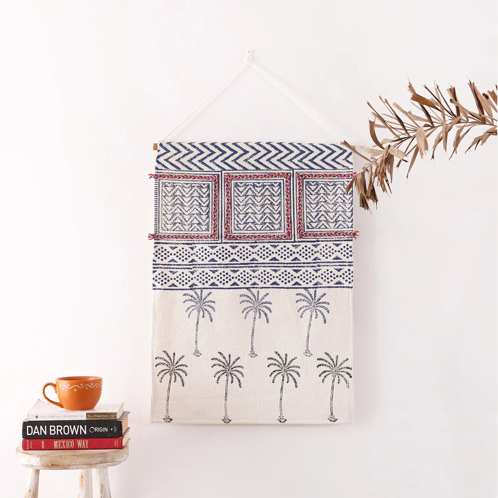 Palm Tree Printed Wall Hanging Home Decor Macrame