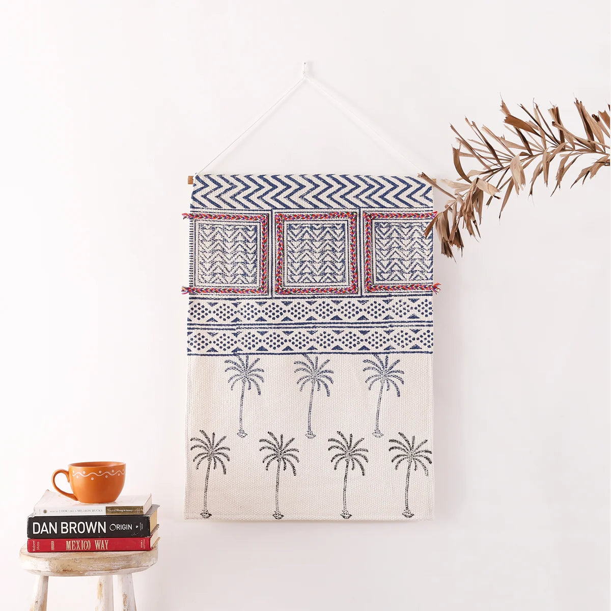 Palm Tree Printed Wall Hanging Home Decor Macrame