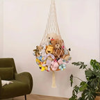 Ivory macrame toy hammock