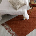 Rust Block Printed Rug