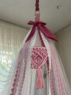 Macrame swing bed top view