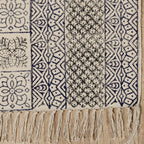 Floral Printed Traditional Floor Mat White Rug