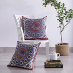 White Elephant Mandala Design Cushion Cover