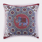 White Elephant Mandala Design Cushion Cover