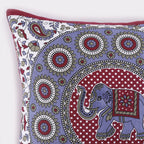 White Elephant Mandala Design Cushion Cover