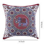 White Elephant Mandala Design Cushion Cover