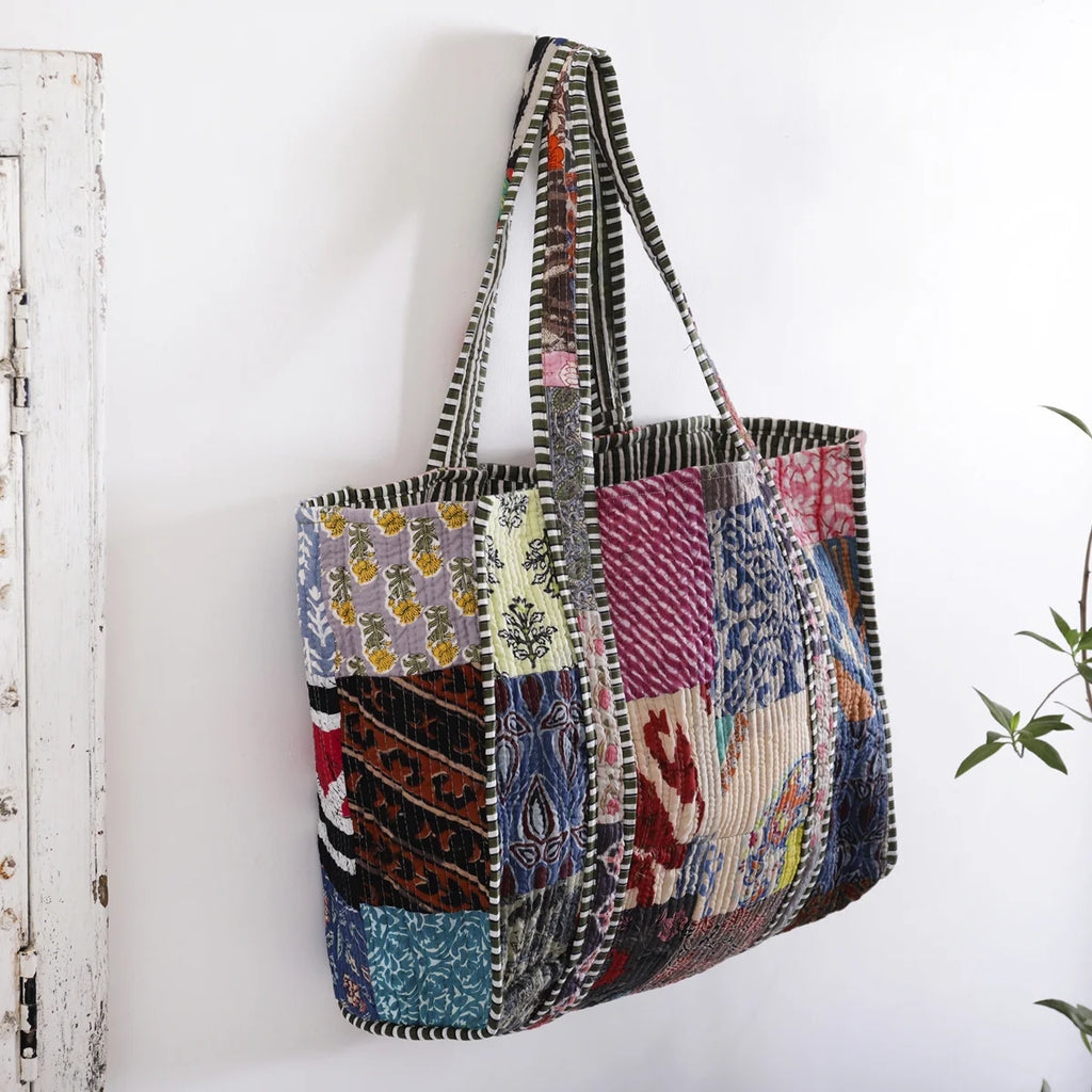 Women And Man Beautiful Patchwork Cotton Grocery Shopping Bags