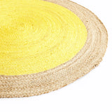 Yellow Braided Jute Rug