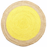 Yellow Braided Jute Rug