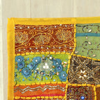 Yellow Patchwork hanging tapestry